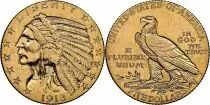 USA 5 Dollars - Indian head - Eagle - 1913 Gold