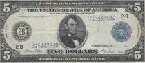 USA 5 Dollars - Lincoln - Washigton D.C. - 23-12-1913 - Serial BD