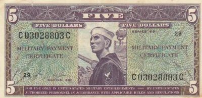 USA 5 dollars - Military Certificate - 1948 - S�rie 681-29