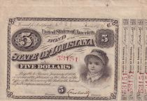USA 5 Dollars - State of Louisiana - 1878 - XF