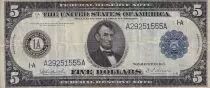 USA 5 Dollars Lincoln - 1-A Boston - 1914 - S&eacute;rie A29251555A