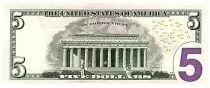 USA 5 Dollars Lincoln - Lincoln Mémorial 2017A -  B2 New-York