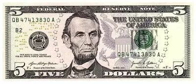 USA 5 Dollars Lincoln - Lincoln M�morial 2021 -  B2 New-York