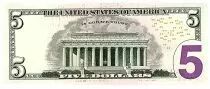 USA 5 Dollars Lincoln - Lincoln M&eacute;morial 2021 -  L12 San Francisco