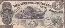 USA 5 Dollars State of Louisiana - 1862 - Baton Rouge - number 528