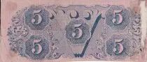 USA 5 Dollars The Confederate States of America - 1862 - S&eacute;rie D