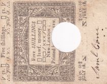 USA 5 Shillings - Connecticut - 01-07-1780