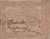 USA 5 Shillings - Pennsylvanie - Colonial - 01-10-1773