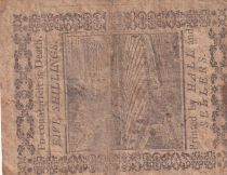 USA 5 Shillings - Pennsylvanie - Colonial - 01-10-1773