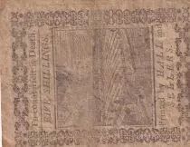 USA 5 Shillings - Pennsylvanie - Colonial - 01-10-1773