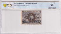 USA 50 Cents - Second Issue Fractional Currency March 1863  - PCGS A UNC 50 - with - 18-63
