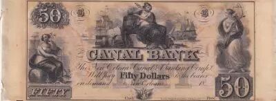 USA 50 Dollars - Canal Bank 18xx - New Orleans- Serial B