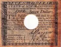USA 7 Dollars - Counterfeit - New Hampshire - 1780