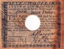 USA 7 Dollars - FAUX - Colonie du New Hampshire - 1780