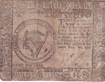 USA 8 Dollars Continental Colonial Currency - Baltimore - 26-02-1777
