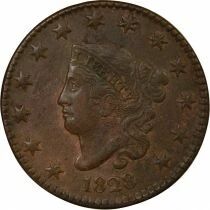 USA Cent, Coronet / Matron, Type 1 - 1828 Philadelphie