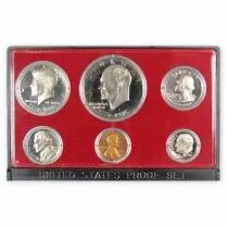 USA Coffret Proof Set 1975 - 6 monnaies - avec &eacute;tuis carton abim&eacute;