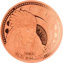 USA Déesse de la Lune Hanwi - 1 Dollar 2025 - 5 onces Cuivre Mesa Grande