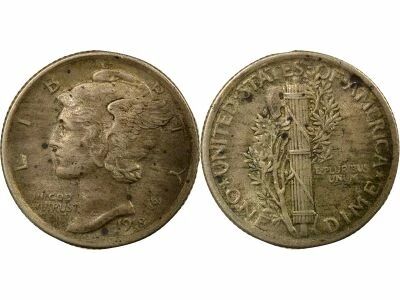 USA Mercury Dime Argent - 1918 Philadelphie