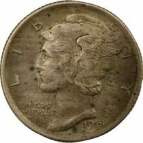 USA Mercury Dime Argent - 1918 Philadelphie