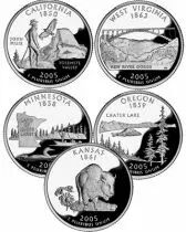 USA Quarters Am&eacute;ricains - Les Etats - USA 2005