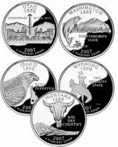 USA Quarters Am&eacute;ricains - Les Etats - USA 2007