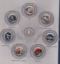 USA Set 8 coins 1917-1963 - Colorized - 8 coins