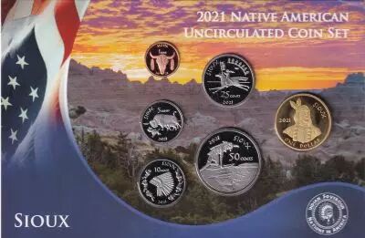 USA Set of 6 Coins - 2021 - UNC