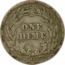 USA Silver Barber Dime - 1903 O New Orleans