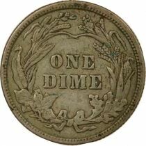 USA Silver Barber Dime - 1914 Philadelphia