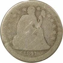 USA Silver Dime, Seated Liberty - 1841 O New Orleans