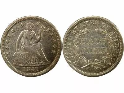USA Silver Half Dime, Seated Liberty - 1841 Philadelphia
