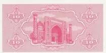 Usbekistan 10 Sum,  Arms  - Mosque - 1992 - Serial KB