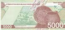 Usbekistan 5000 Som - Monuments arch&eacute;ologiques d\'Afrosiyob - 2021 - Serial AV