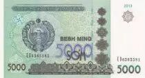Usbekistan 5000 Sum 2013 Coat of Arms - Palace