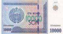 Uzbekistan 10000 Sum 2017 Coat of Arms - Palace