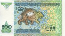 Uzbekistan 200 Sum Mythological tiger