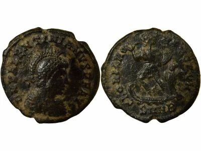 Valentinian II - Maiorina, Emperor & Galley - 383 Heraclea