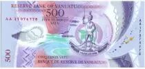 Vanuatu 500 Vatu - Melanesian chief, family - 2017