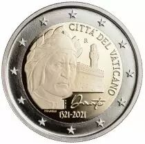 Vatican 2 Euros Comm&eacute;mo. BE Vatican 2021 - 700 ans de la mort de Dante Alighieri