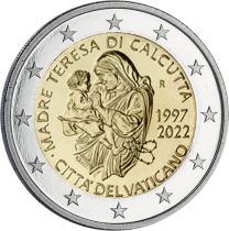 Vatican 2 Euros Commémo. BE Vatican 2022 - 25e anniversaire de la mort de Mère Teresa de Calcutta