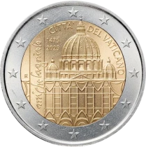 Vatican 2 Euros Comm&eacute;mo. BU 2025 - 550&egrave;me anniversaire de la naissance de Michel-Ange