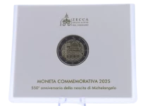 Vatican 2 Euros Comm&eacute;mo. BU 2025 - 550&egrave;me anniversaire de la naissance de Michel-Ange