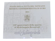 Vatican 2 Euros Comm&eacute;mo. BU 2025 - 550&egrave;me anniversaire de la naissance de Michel-Ange