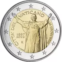 Vatican 2 Euros Comm&eacute;mo. BU Vatican 2022 - 125e Anniversaire de la naissance du Pape Paul VI