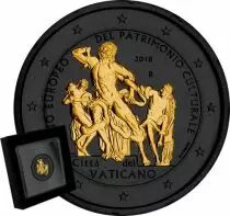 Vatican 2 Euros Comm&eacute;mo. RUTHENIUM Vatican 2018 - Ann&eacute;e Europ&eacute;enne du Patrimoine culturel