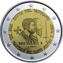 Vatican 2 Euros Comm&eacute;mo. VATICAN 2017 BE - Saints Pierre et Paul