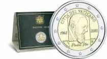Vatican 2 Euros Comm&eacute;mo. Vatican 2018 BU (FDC) - 50 ans Mort Padre Pio