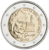 Vatican 2 Euros Commémo. Vatican 2021 - 700 ans de la mort de Dante Alighieri