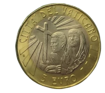 Vatican 5 Euro -  Journ&eacute;es Mondiales de la Jeunesse BE - 2019 - Pape Fran&ccedil;ois